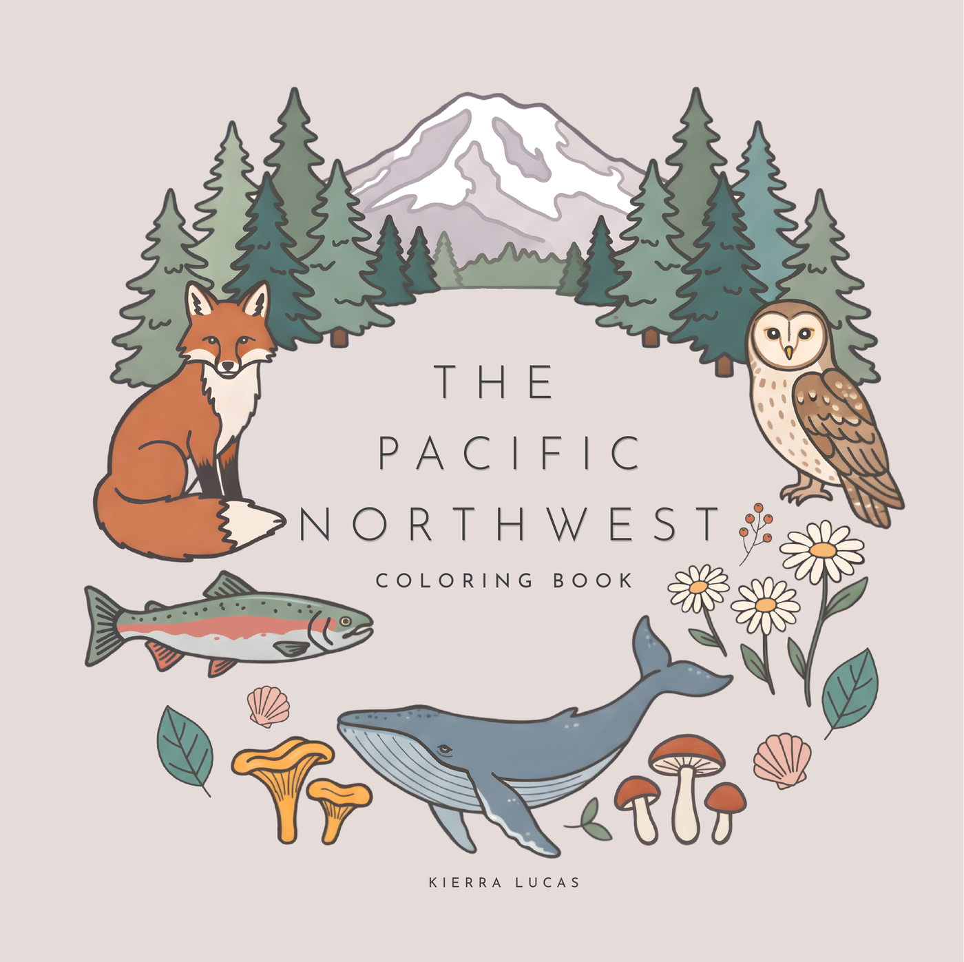 Pacific Northwest coloring book cover